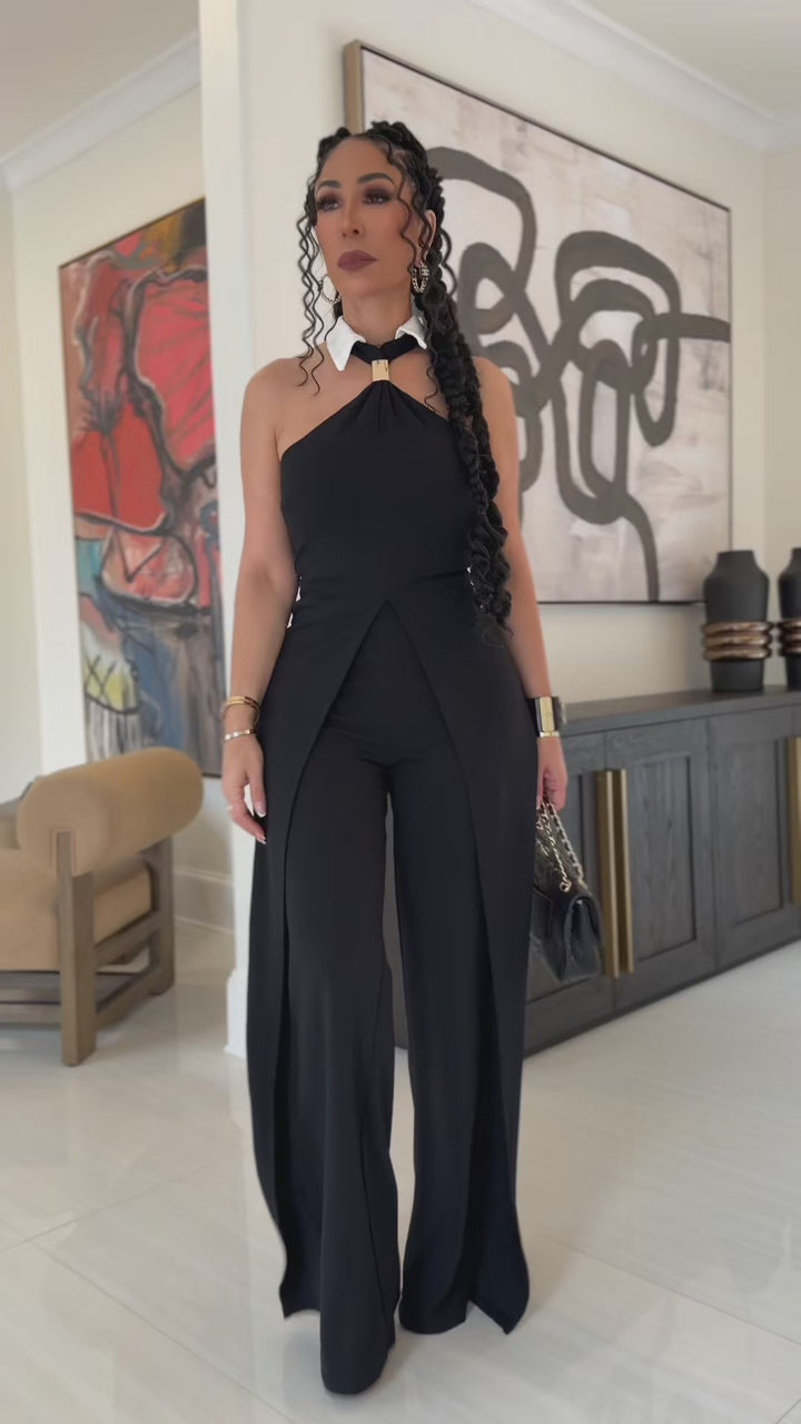 Justin (Black/White Jumpsuit)