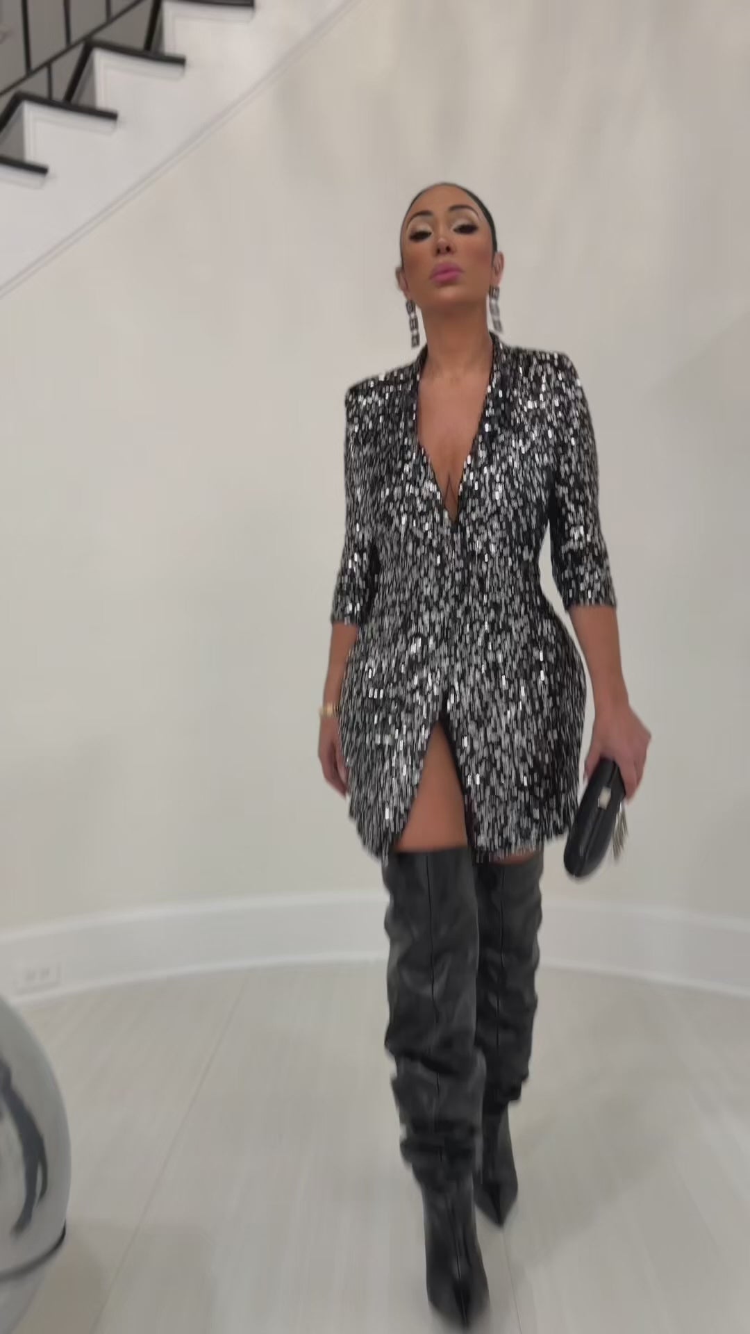 Lindale (Black/Silver Sequence Dress)