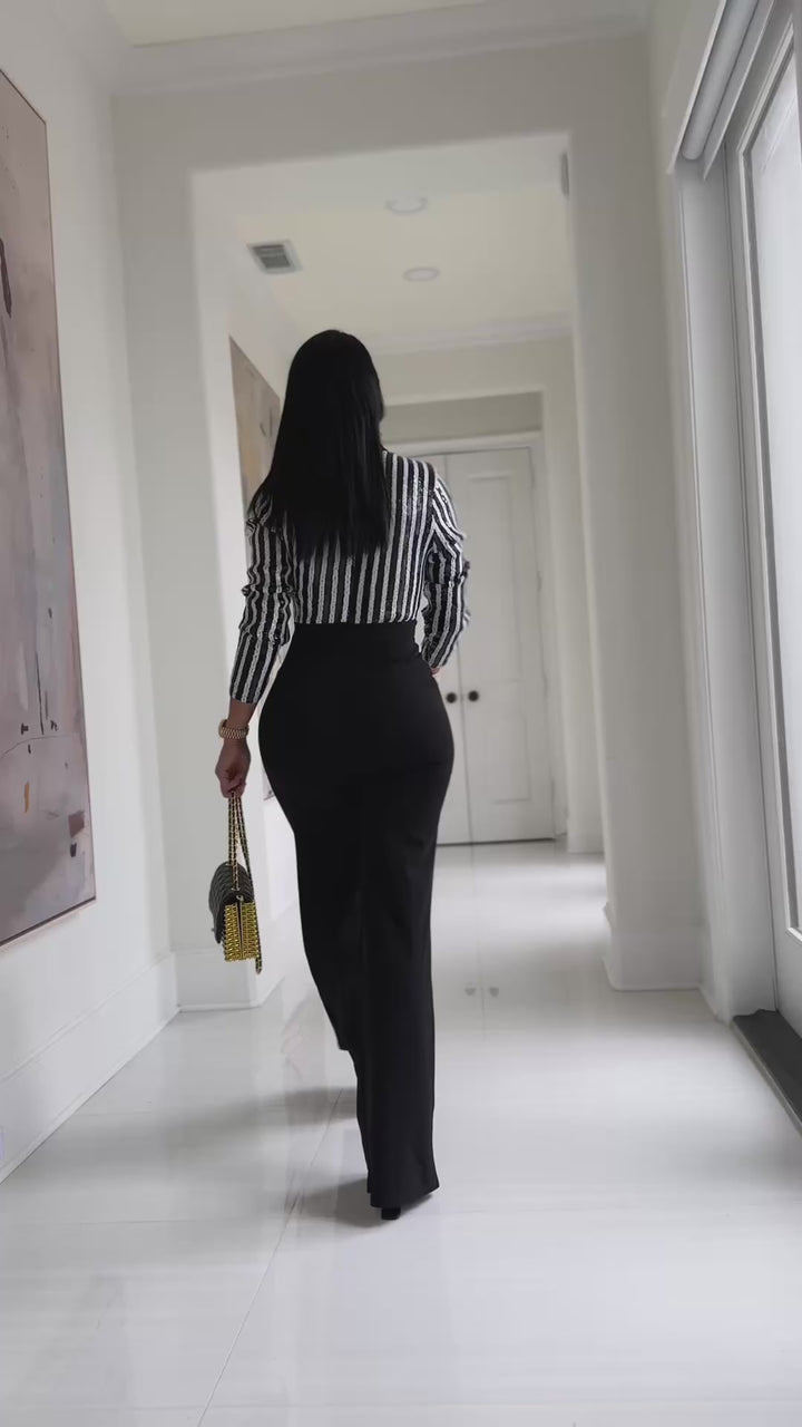 Pablo (Black/White Sequin Jumpsuit)
