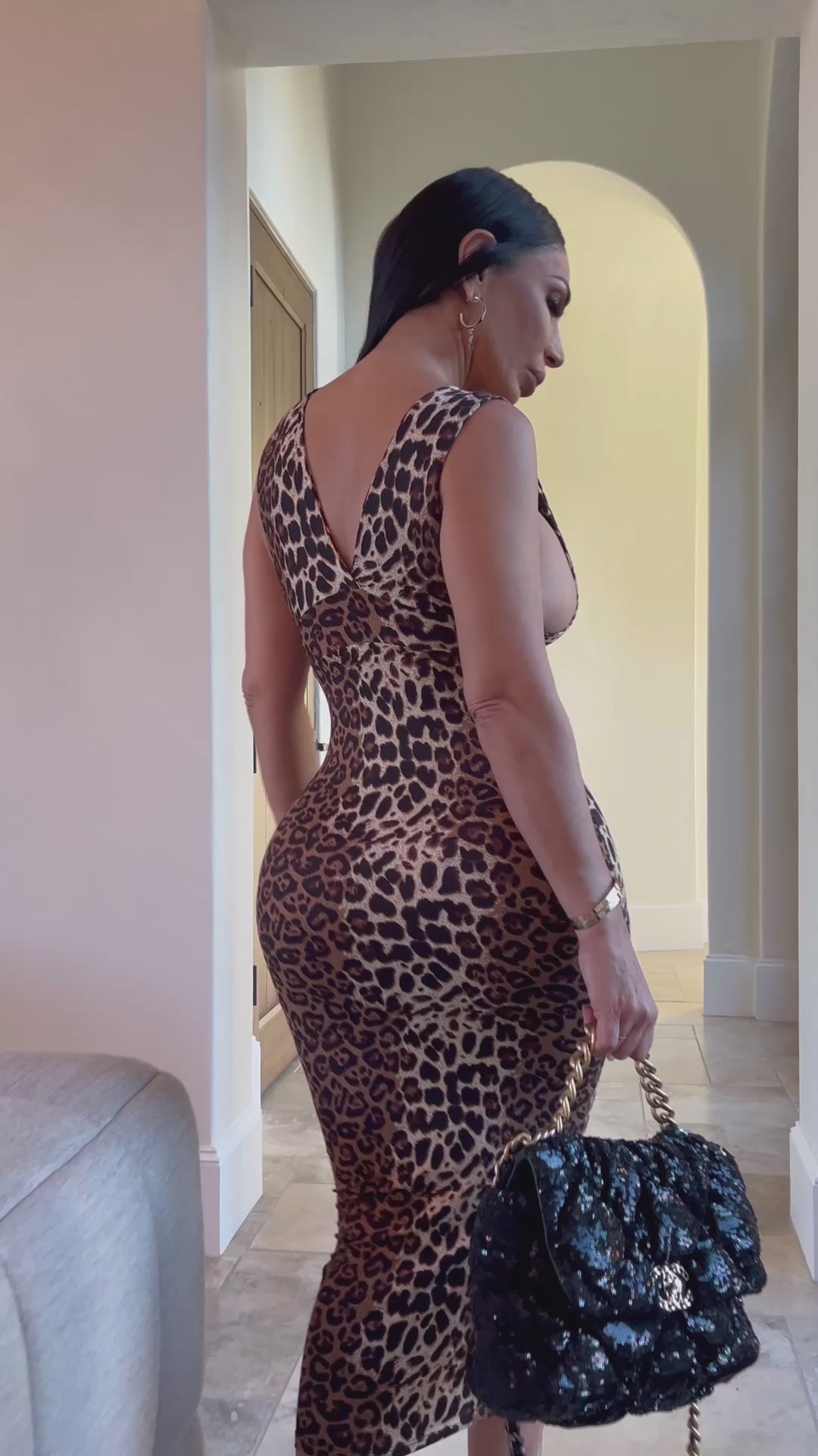 Otzara (Leopard Print Midi Dress)