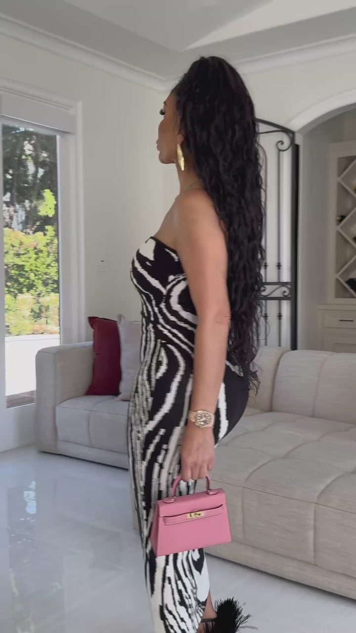 Ethan (Black/White Tube Dress)