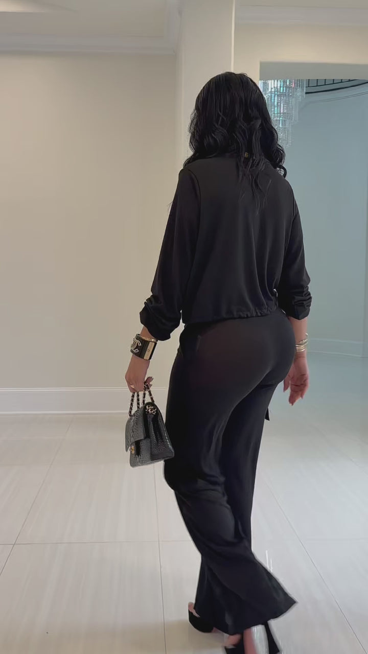 Marta Long (Black Pant Set)