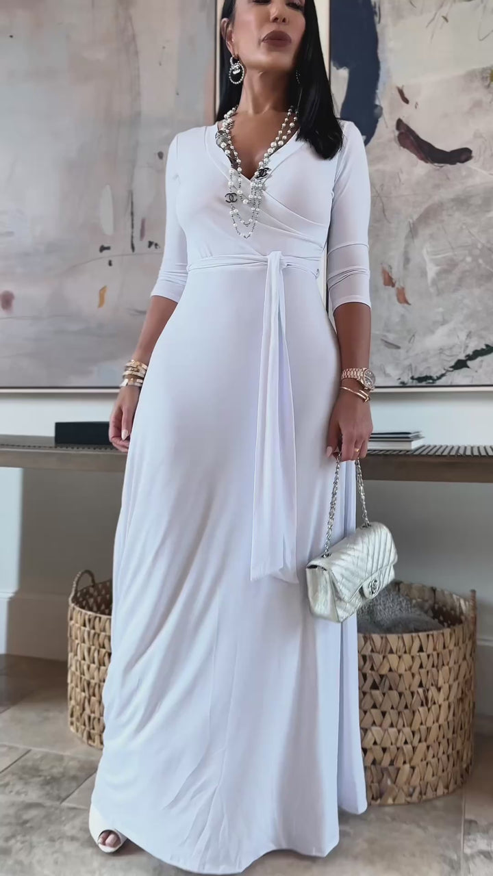 Mavis (White Maxi Dress)
