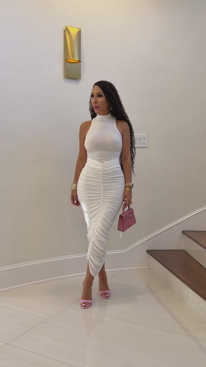Olandria (Ivory Midi Dress) PRE-ORDER Ships 6/23