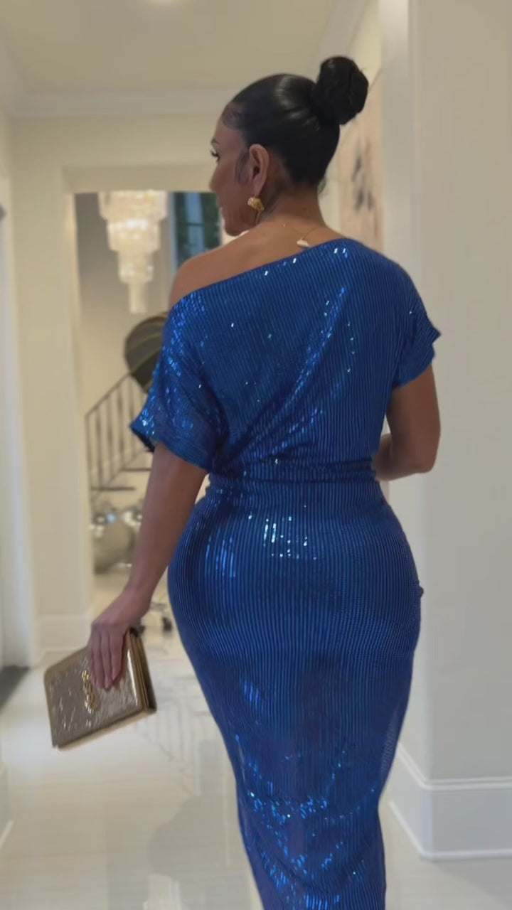 Brandy (Blue Sequin Dress)