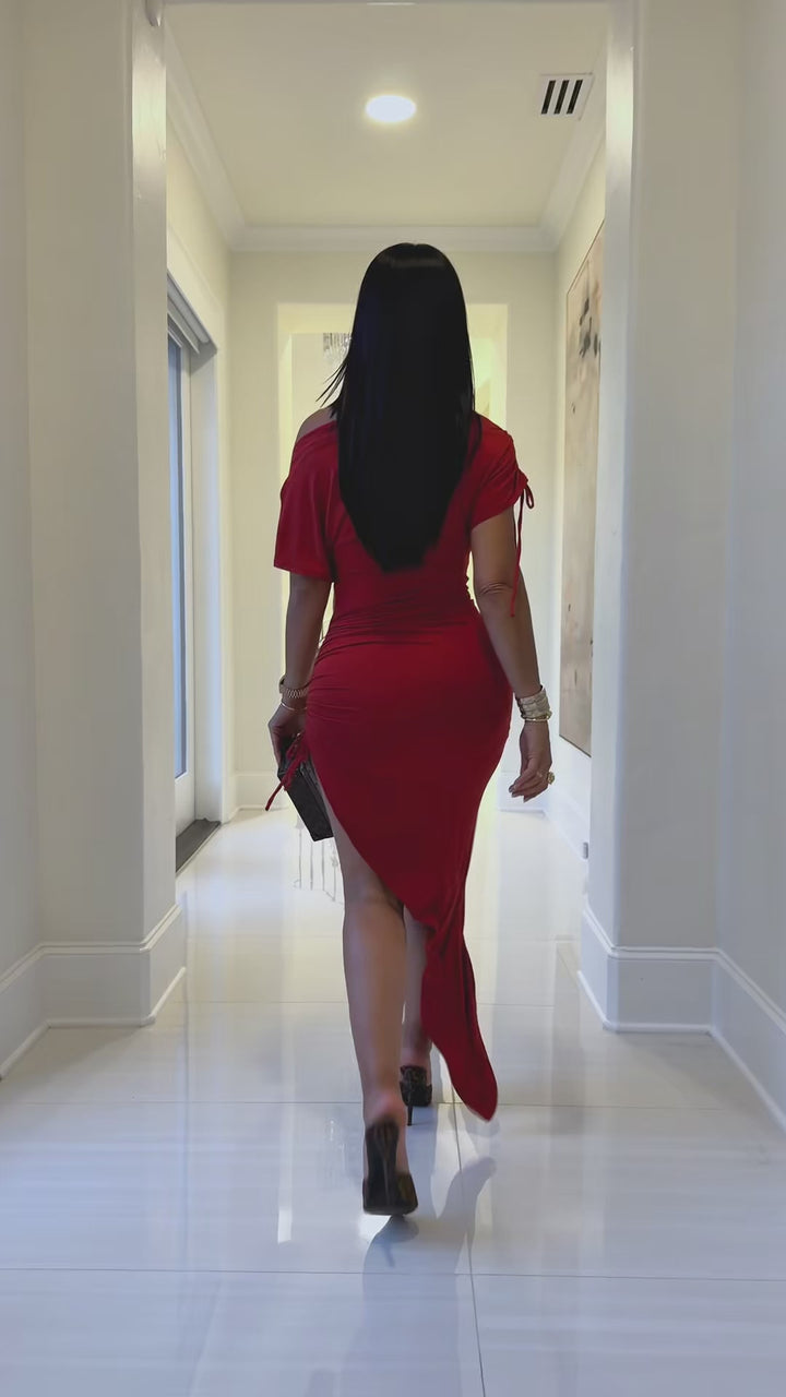 Khalid (Rust Midi Dress)