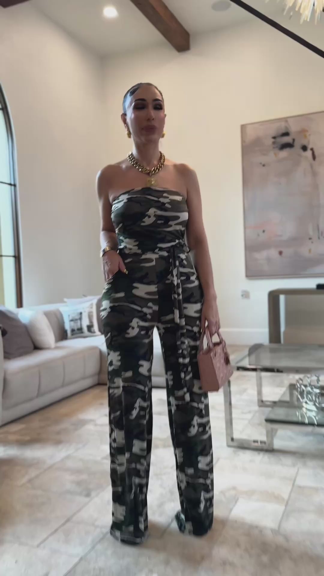 Reya (Green Camo Jumpsuit)