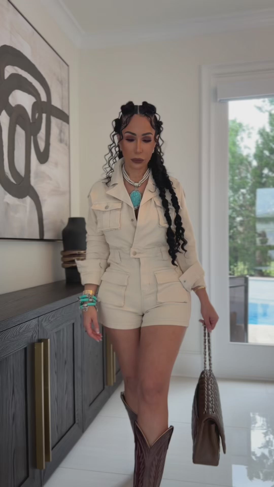 Tiramisu (Ivory Denim Romper) ALL SALE ITEMS ARE A FINAL SALE NO EXCHANGE