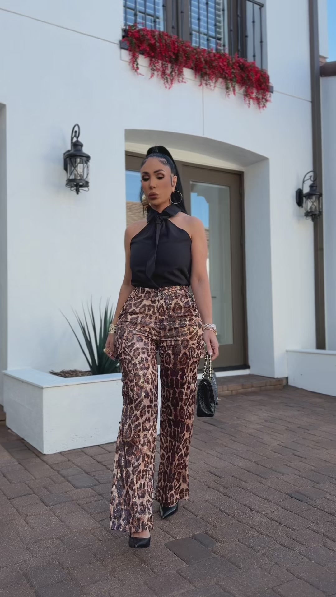 Lark (Animal Print Cargo Pants)