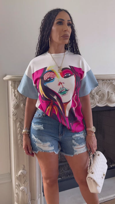 Colour Pop (White Graphic T-Shirt)