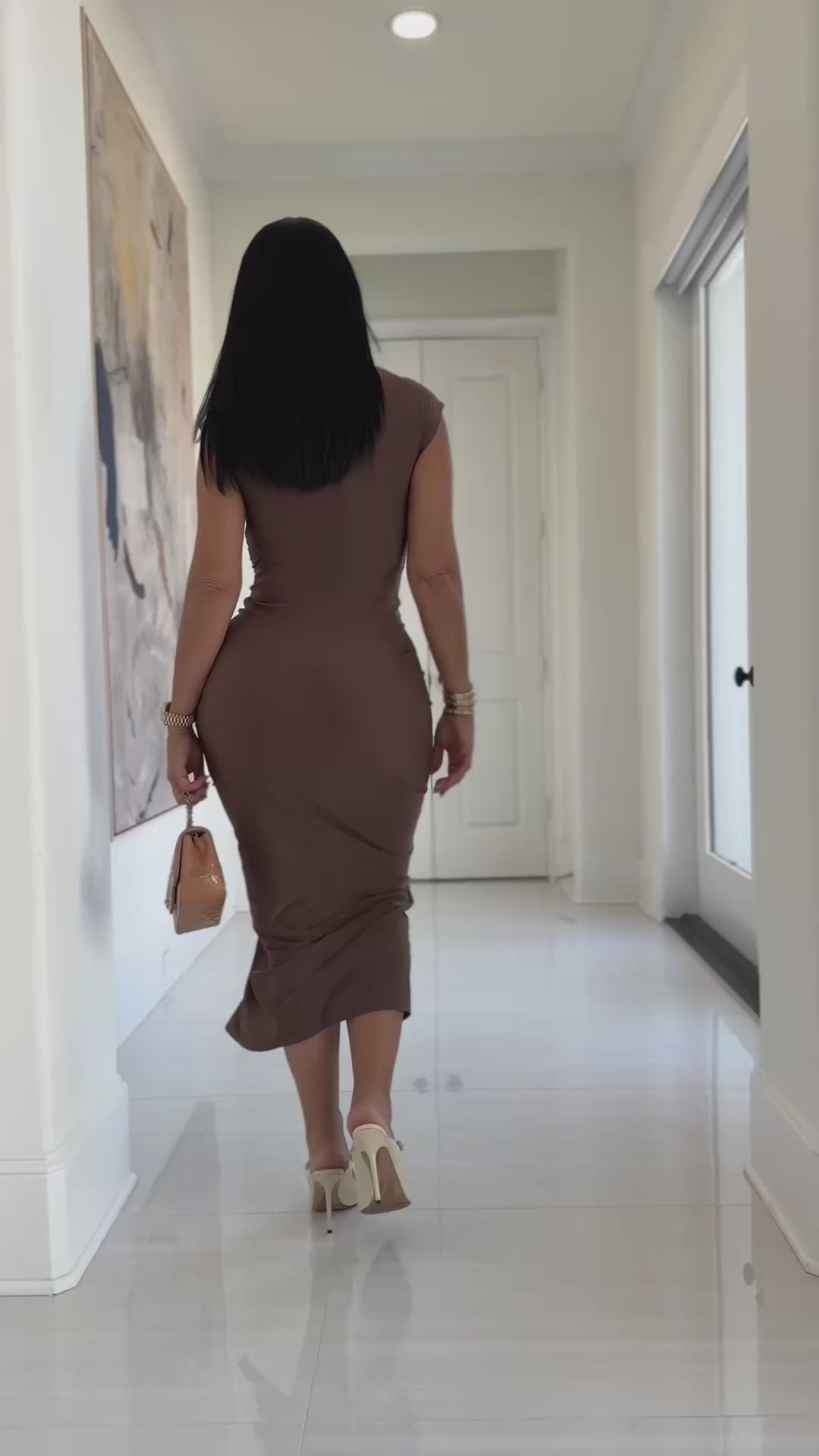 Morow (Brown Midi Dress)