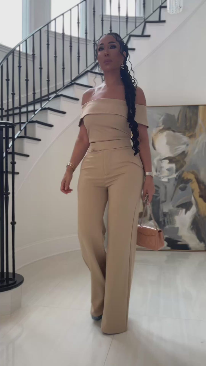 Hadyn (Beige Pant Set)