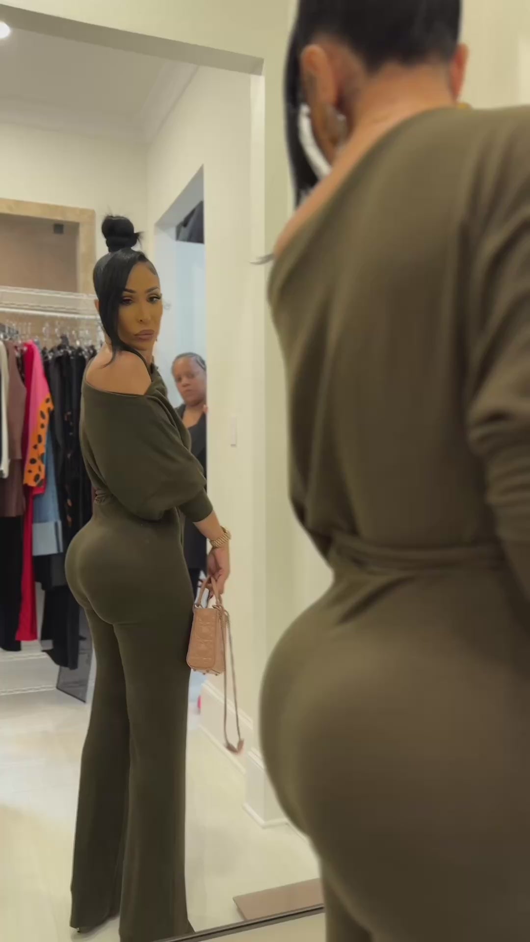 Yankee (Dark Olive Knit Jumpsuit)