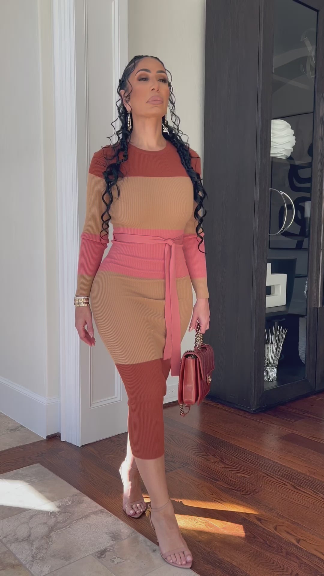 Tira (Multi Color Long Sleeve Dress)