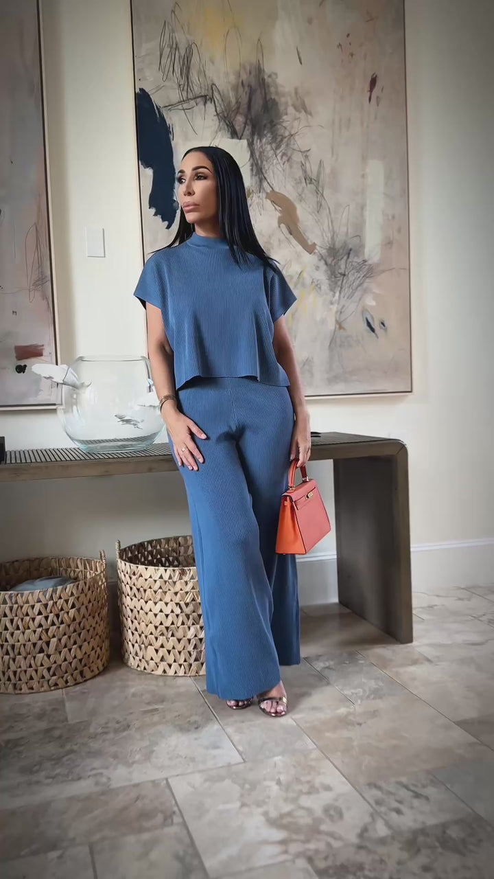 Hudsin (Dusty Blue Pant Set)