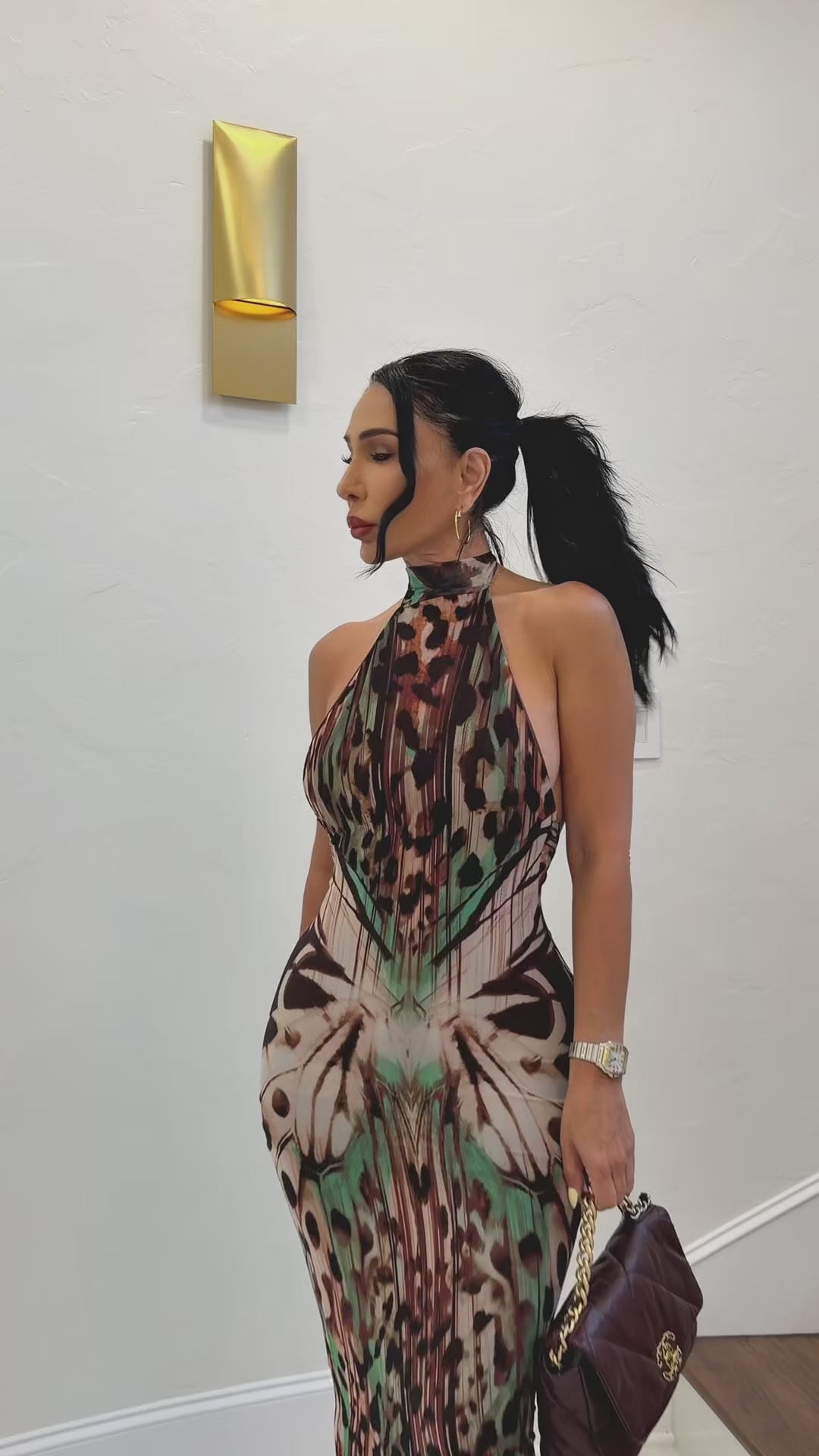 Teanna (Green Multicolor Maxi Dress)