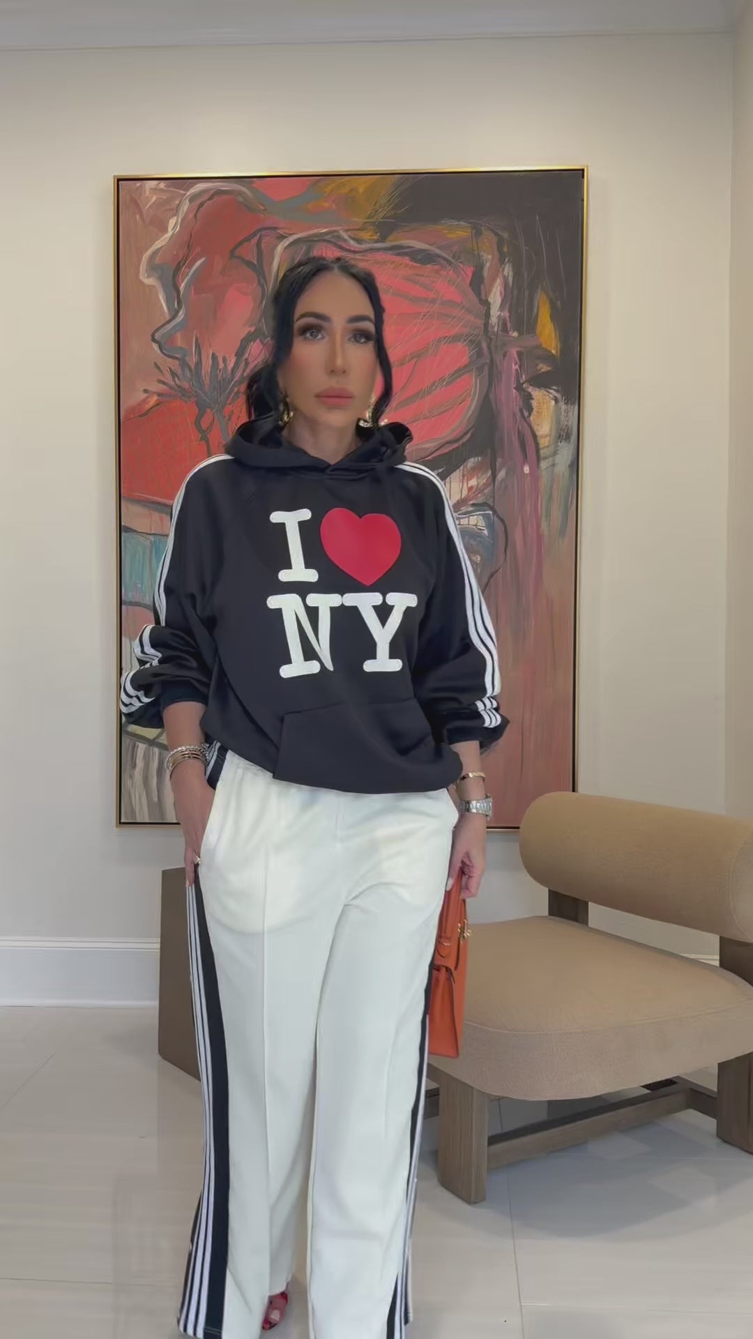 Gwen (Black/Cream Pant Set)