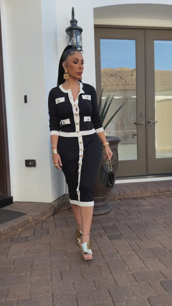 Height (Black/White Skirt Set)