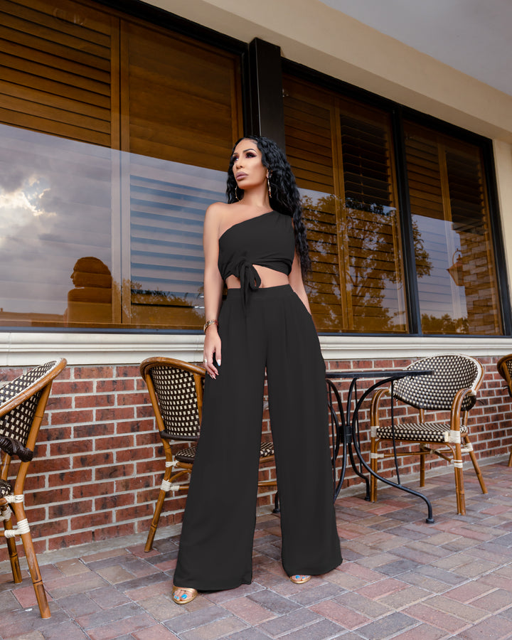 Verde (Black Two Piece Pants Set)