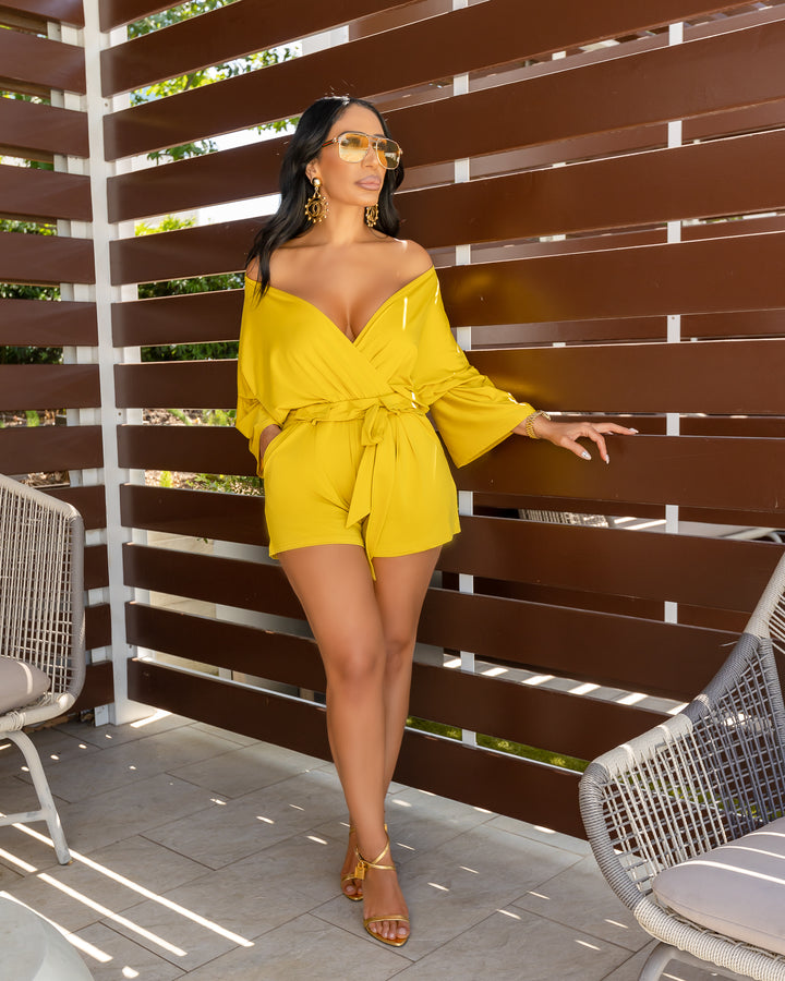 Kalinda (Mustard Romper)